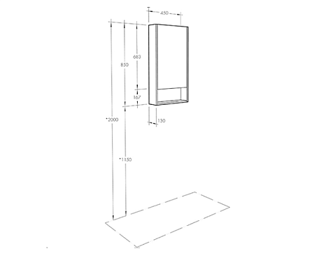 Зеркало-шкаф Акватон Сканди 45, белый купить в СОМ