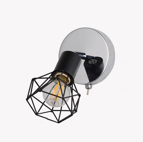 Бра LB9370/1 Элой Хром/черный, Е14 40 Вт купить в СОМ