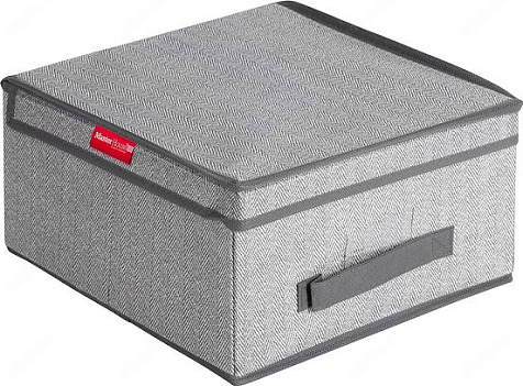 Короб для хранения 30х30х16см с откидной крышкой текстиль купить в СОМ