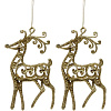 Подвеска Волшебные рога 2шт 10см золото купить в СОМ