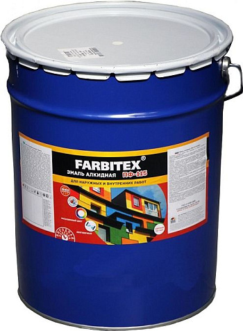 Эмаль ПФ-115 Farbitex, шоколадная, 20 кг купить в СОМ