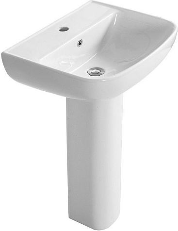 Умывальник Azario Aria AZ-3530F 55, белый, с постаментом купить в СОМ