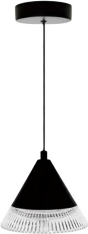 Светильник светодиодный подвесной Estares LAMPA 7W 650lm 2K-4K-6K 140х1340 черный  IP20 купить в СОМ