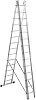Лестница 3-х секционная BIBER, 14 ступеней, алюминиевая купить в СОМ