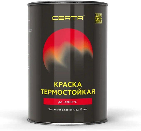 Эмаль термостойкая (+400°C) Certа, белая, 0.8 кг купить в СОМ