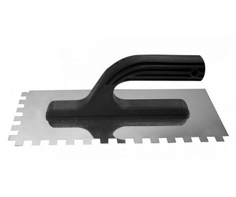 Гладилка BIBER нержавеющая сталь, зуб 4х4мм, 130х280 мм купить в СОМ