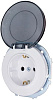 Механизм розетки  LEZARD OSEN Осень 1 гнездо, с заземлением, с крышкой, белый купить в СОМ
