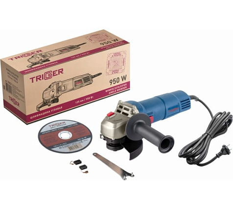 Машина углошлифовальная TRIGGER 20032, 125 мм, 950 Вт купить в СОМ