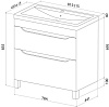 Тумба-умывальник Iddis Ray RAY80WFi95K 80, белый, с раковиной 4078000i28 купить в СОМ
